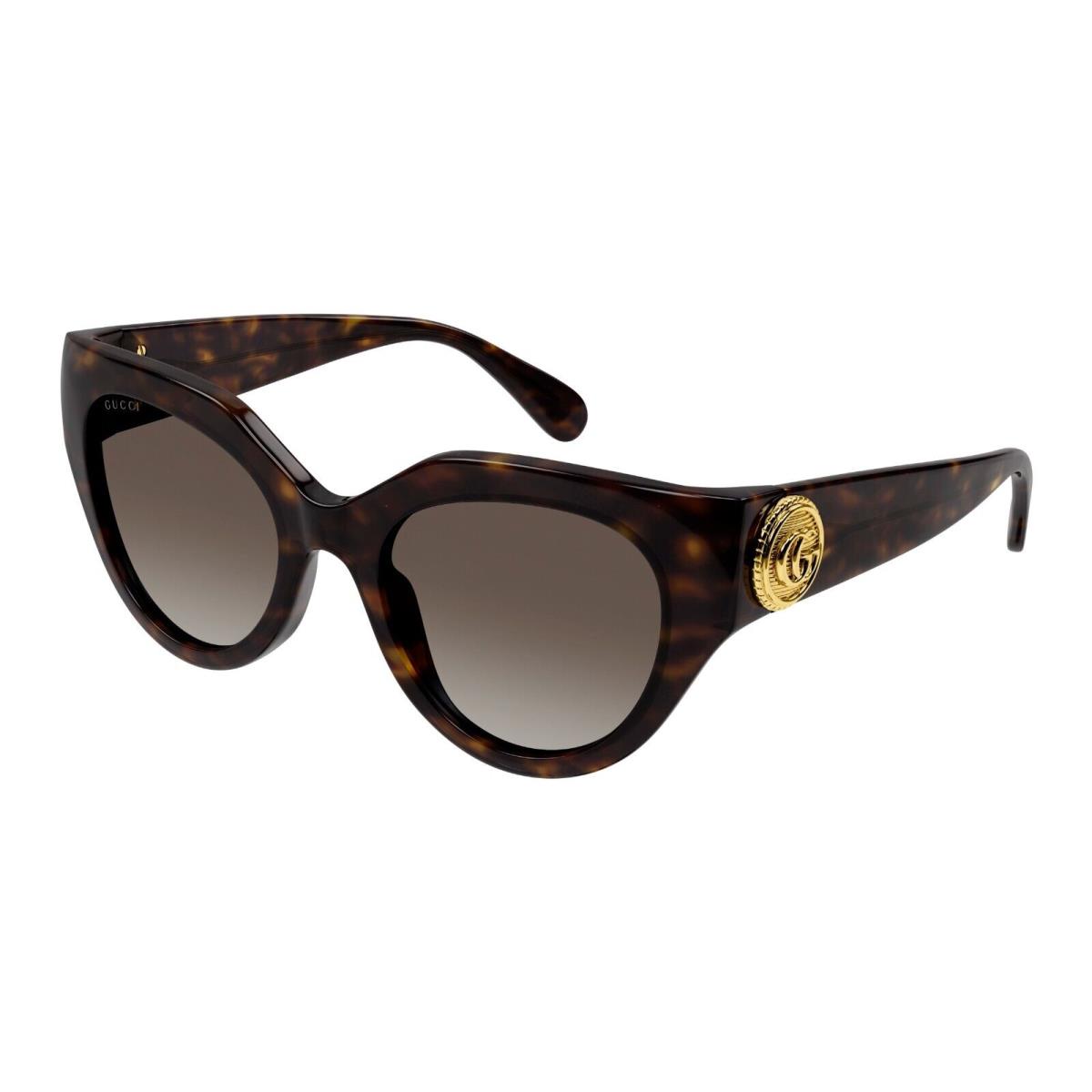 Gucci GG1408S Havana/brown Shaded 003 Sunglasses