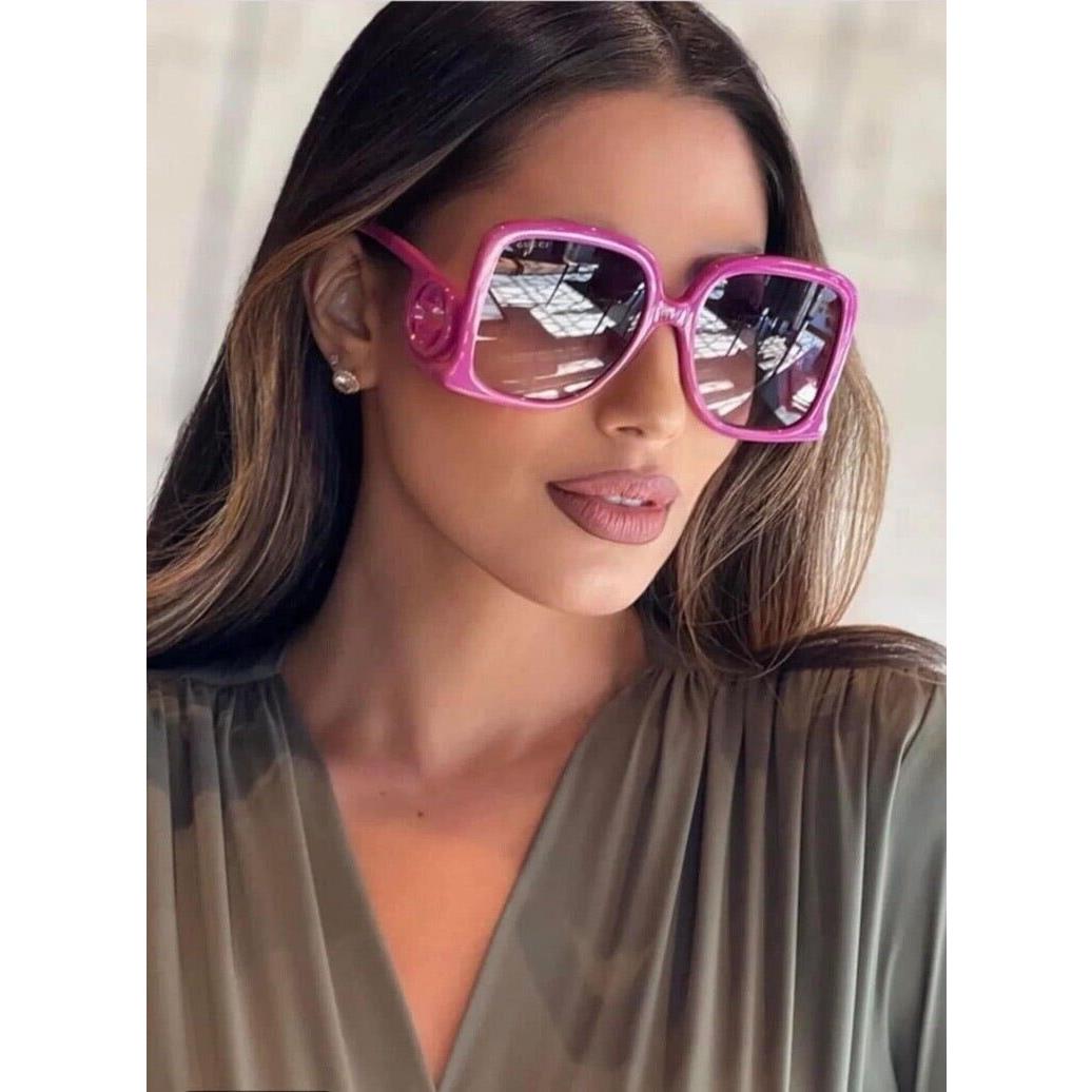 Gucci GG1326S 004 Pink Square Women Sunglasses