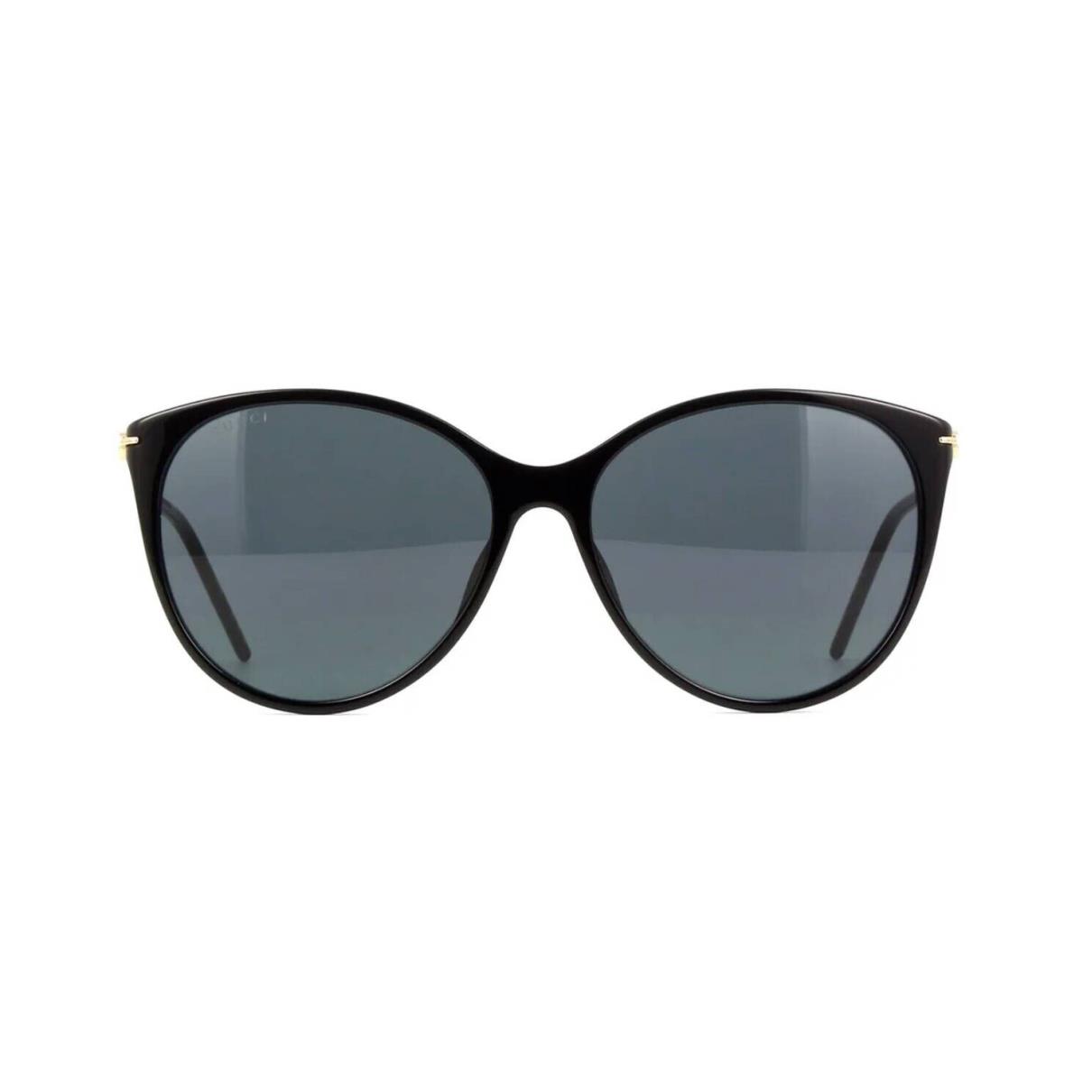 Gucci GG1268S Black with Gold/grey 001 Sunglasses