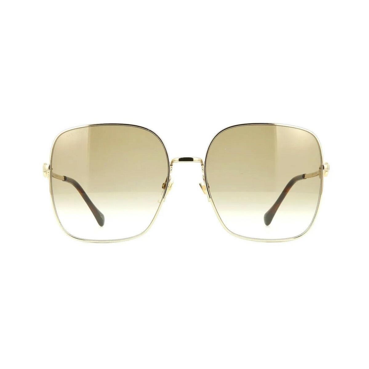 Gucci GG0879S Gold/brown Shaded 002 Sunglasses