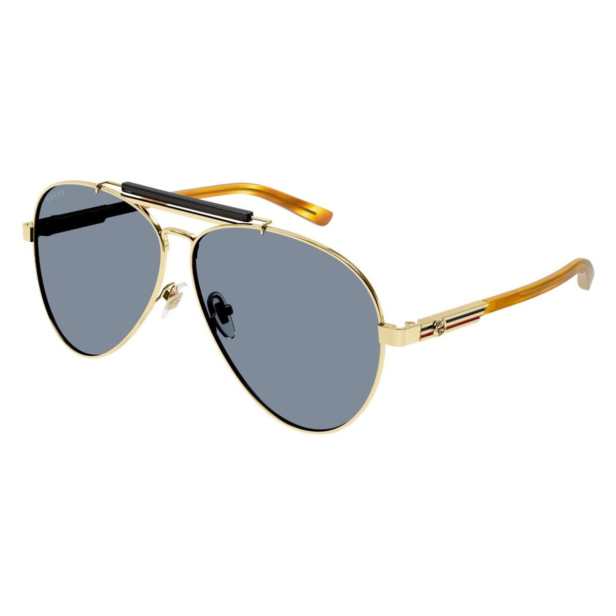 Gucci GG1287S Gold/blue Grey 004 Sunglasses