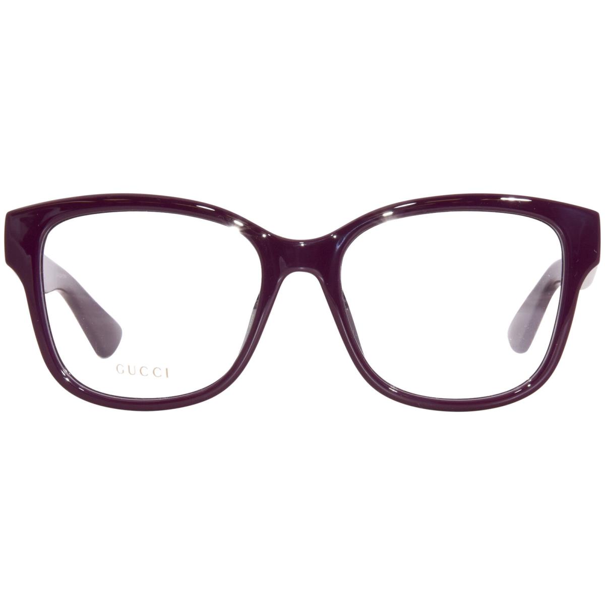 Gucci GG1340O 004 Eyeglasses Women`s Burgundy Full Rim Square Shape 54mm