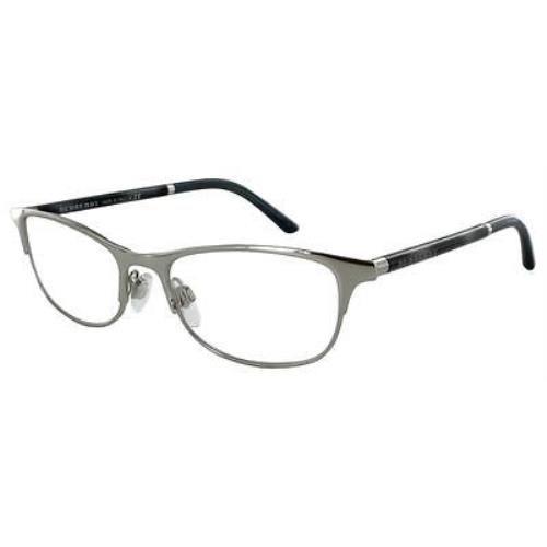 Luxury Burberry BE 1249 Eyeglasses 1005 Silver