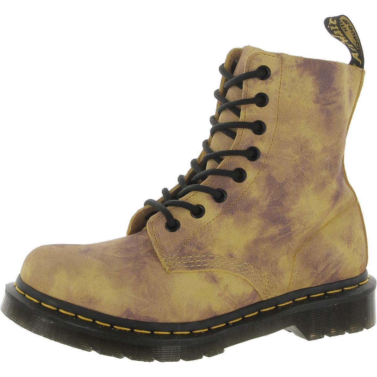 Dr. Martens Womens 1460 Pascal Velvet Fashion Combat Ankle Boots Shoes Bhfo 8577 Burnt Yellow