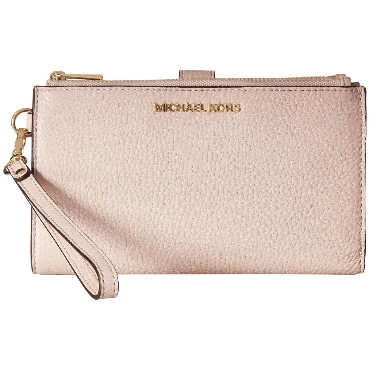 Woman`s Handbags Michael Michael Kors Adele Double-zip Wristlet 7+ Soft Pink