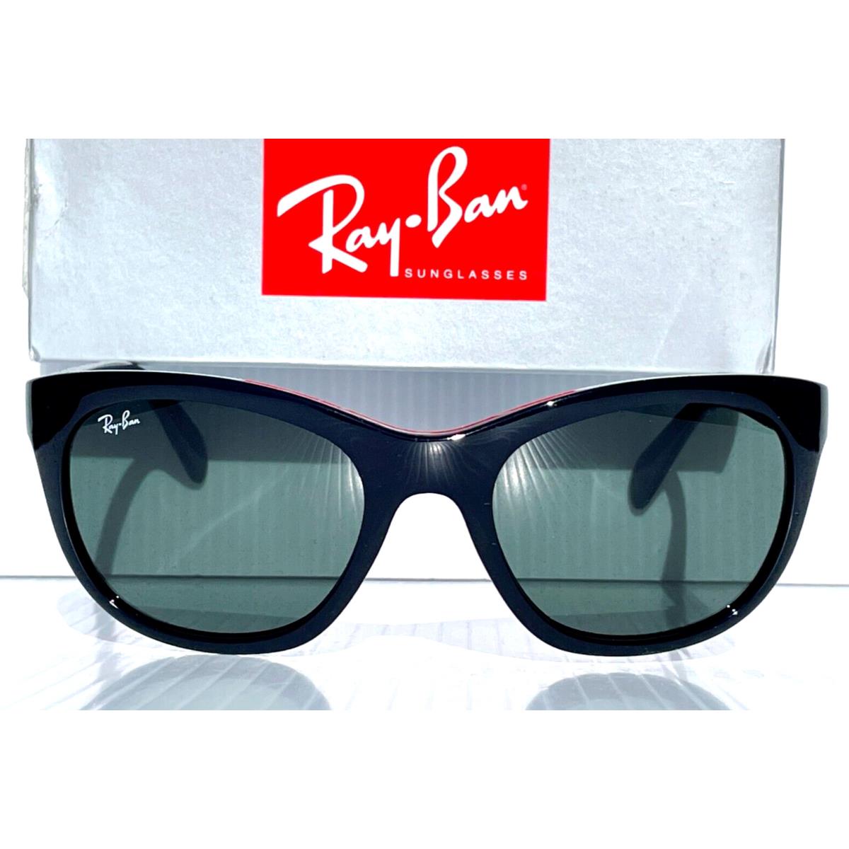 Ray Ban Polished Black UV Protective Green Lens Womans Sunglass RB 4216 601/71