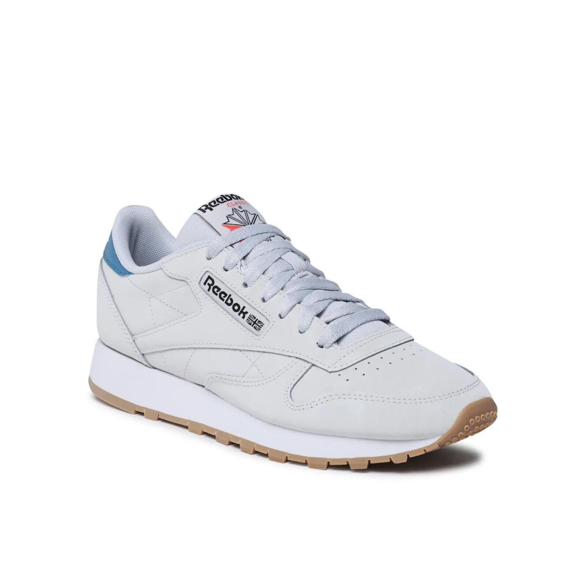 Reebok Classic Leather HP9158 Lifestyle Sneaker Men`s Gray Blue Low Top Shoes - Gray