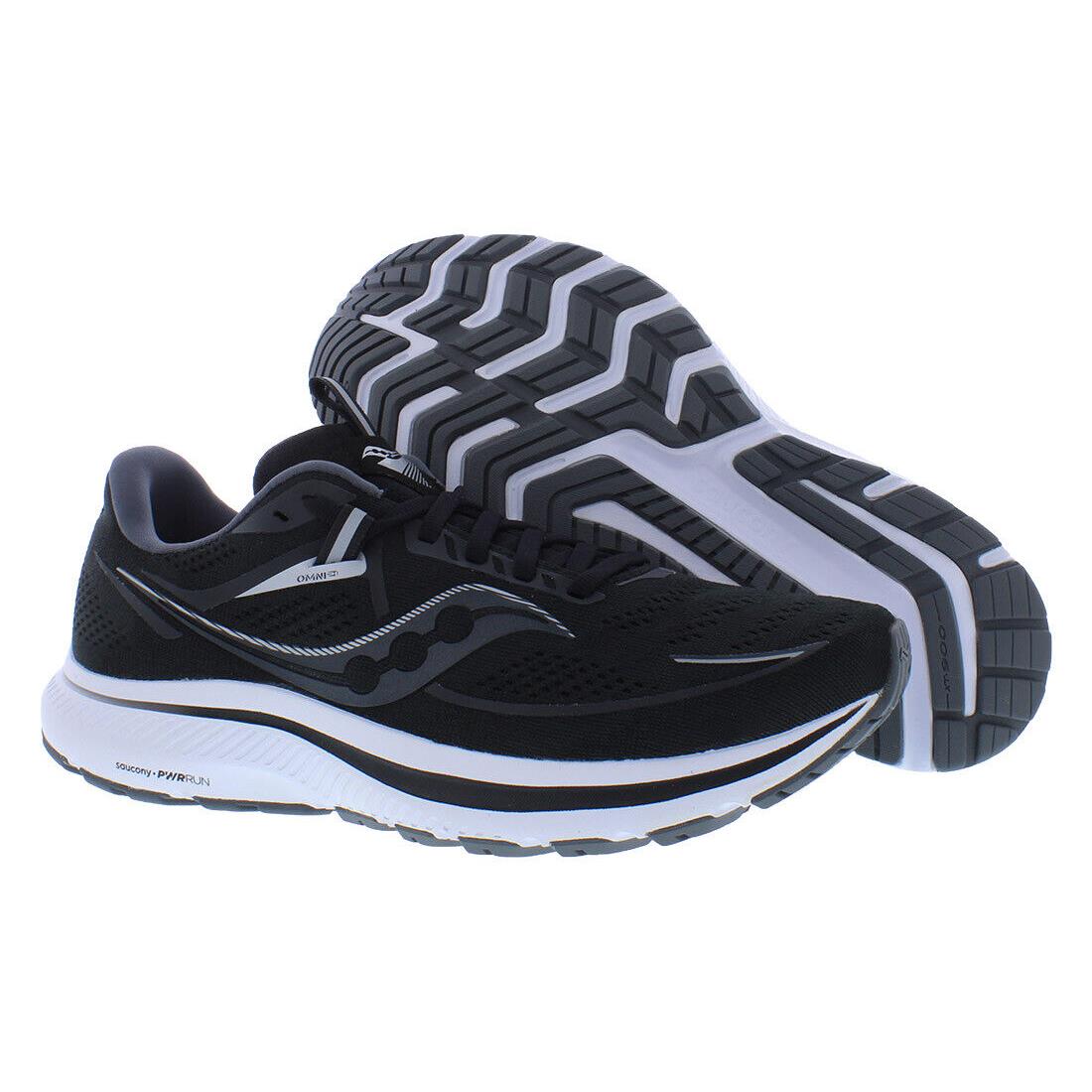 Saucony Omni 21 Mens Shoes - Black/White, Main: Black