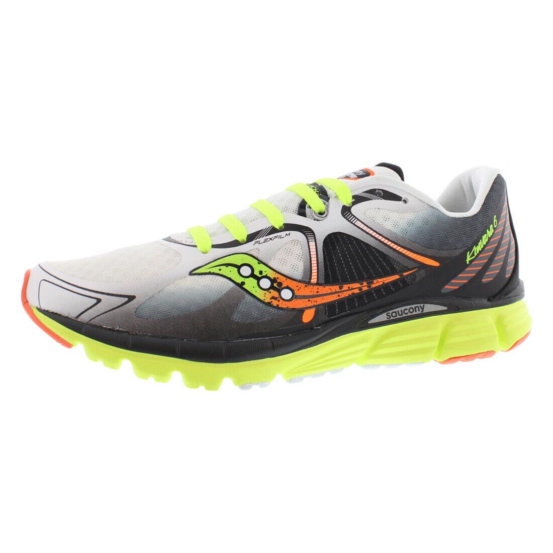 Saucony Kinvara 6 Mens Shoes - Grey/Lime, Main: Grey