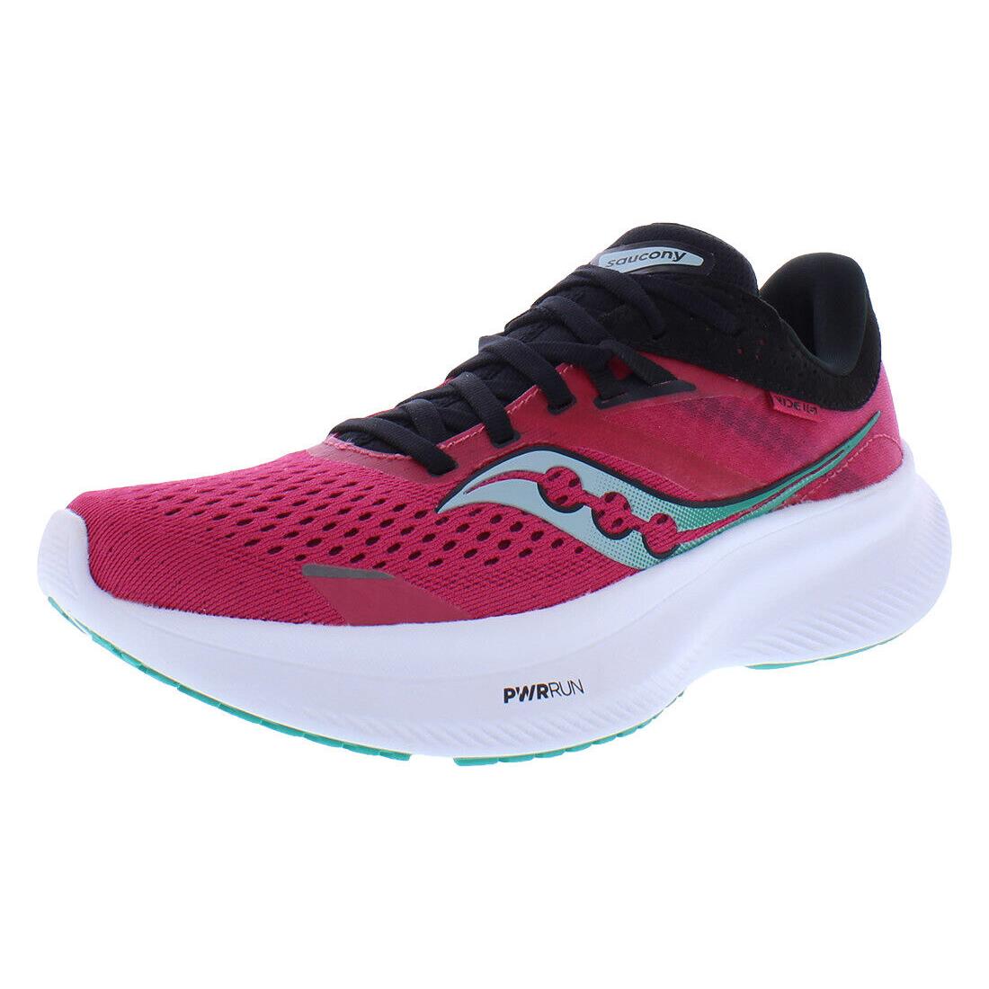 Saucony Ride 16 Womens Shoes - Rose/Black, Main: Pink