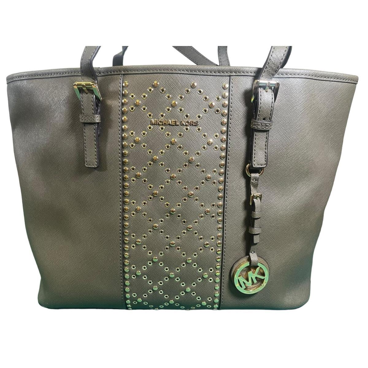 Michael Kors Jet Set Travel Tote Bag Moss Green