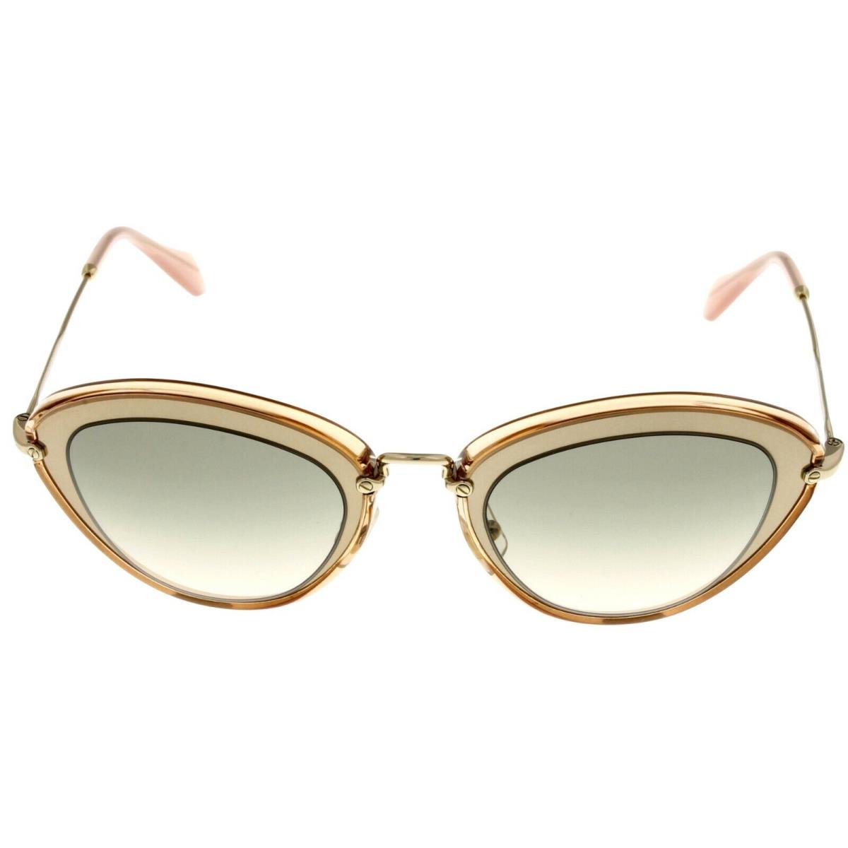 Miu Miu Sunglasses Women Transparent Gold Oval MU 51RS UFD-3H2