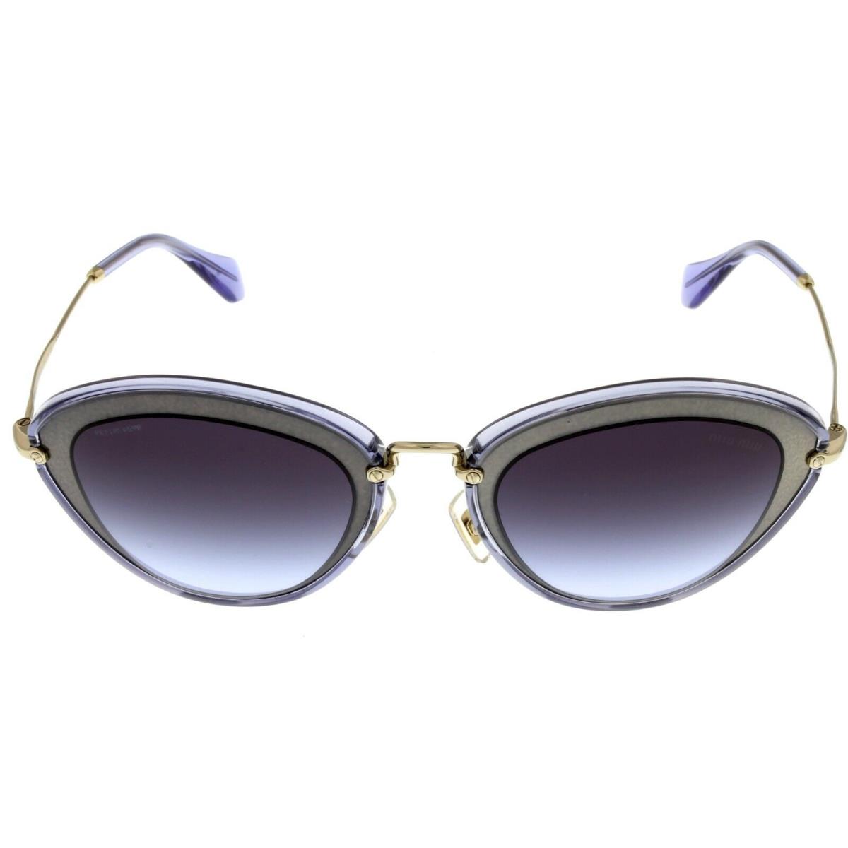 Miu Miu Sunglasses Women Transparent Violet Oval MU 51RS UFE2F0