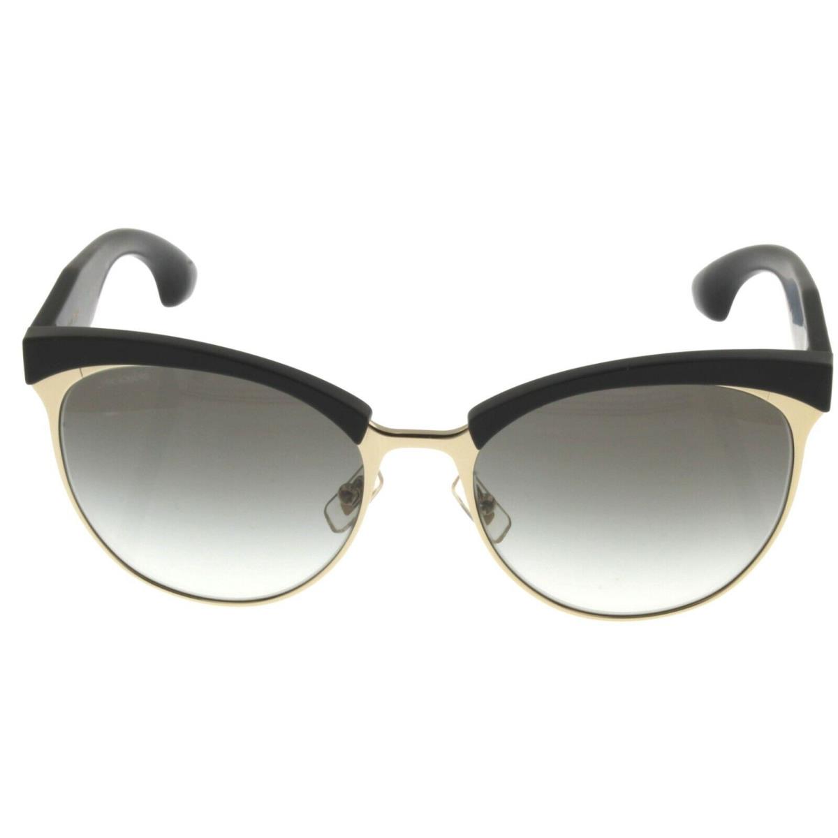 Miu Miu Sunglasses Women Black Matte Gold Round MU 54QS 1BO-0A7