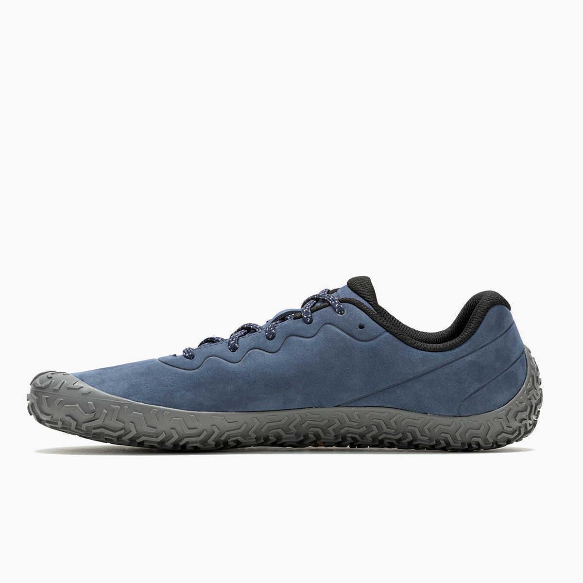 Mens Merrell Vapor Glove 6 Sea Leather Trail Running Shoes - Blue