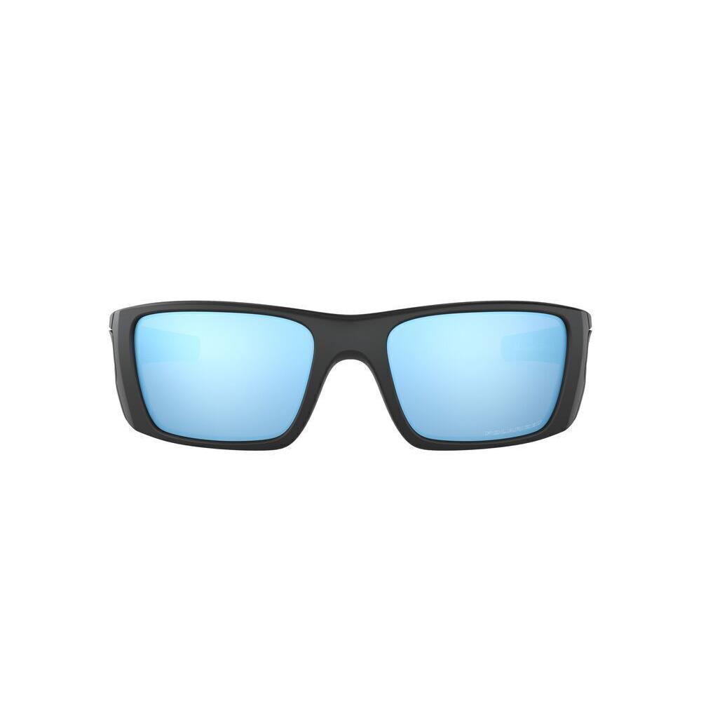 Oakley Men`s Fuel Cell 9096-D8 Black Frame Polarized Sunglasses - Frame: Black, Lens: Blue
