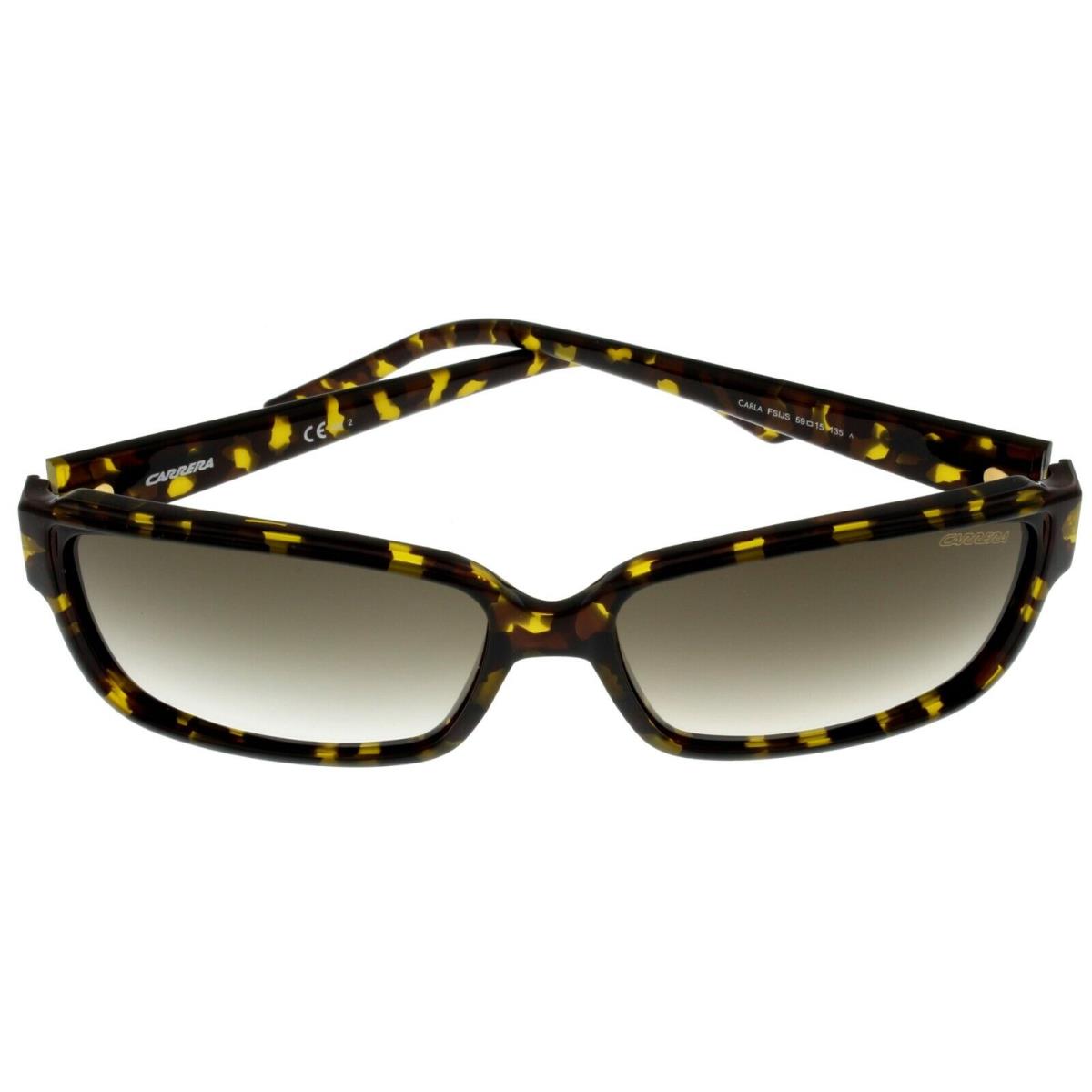 Carrera Sunglasses Womens Shiny Yellow Havana Rectangular Carla Fsijs