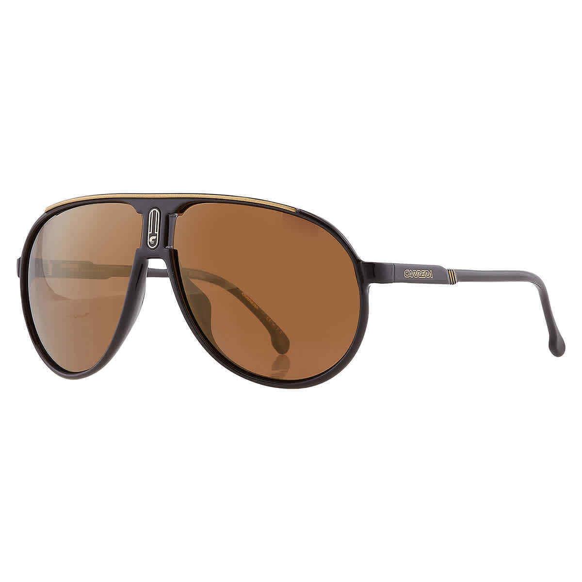 Carrera Brown Pilot Sunglasses CHAMPION65/N 02M2/YL 62 CHAMPION65/N 02M2/YL 62