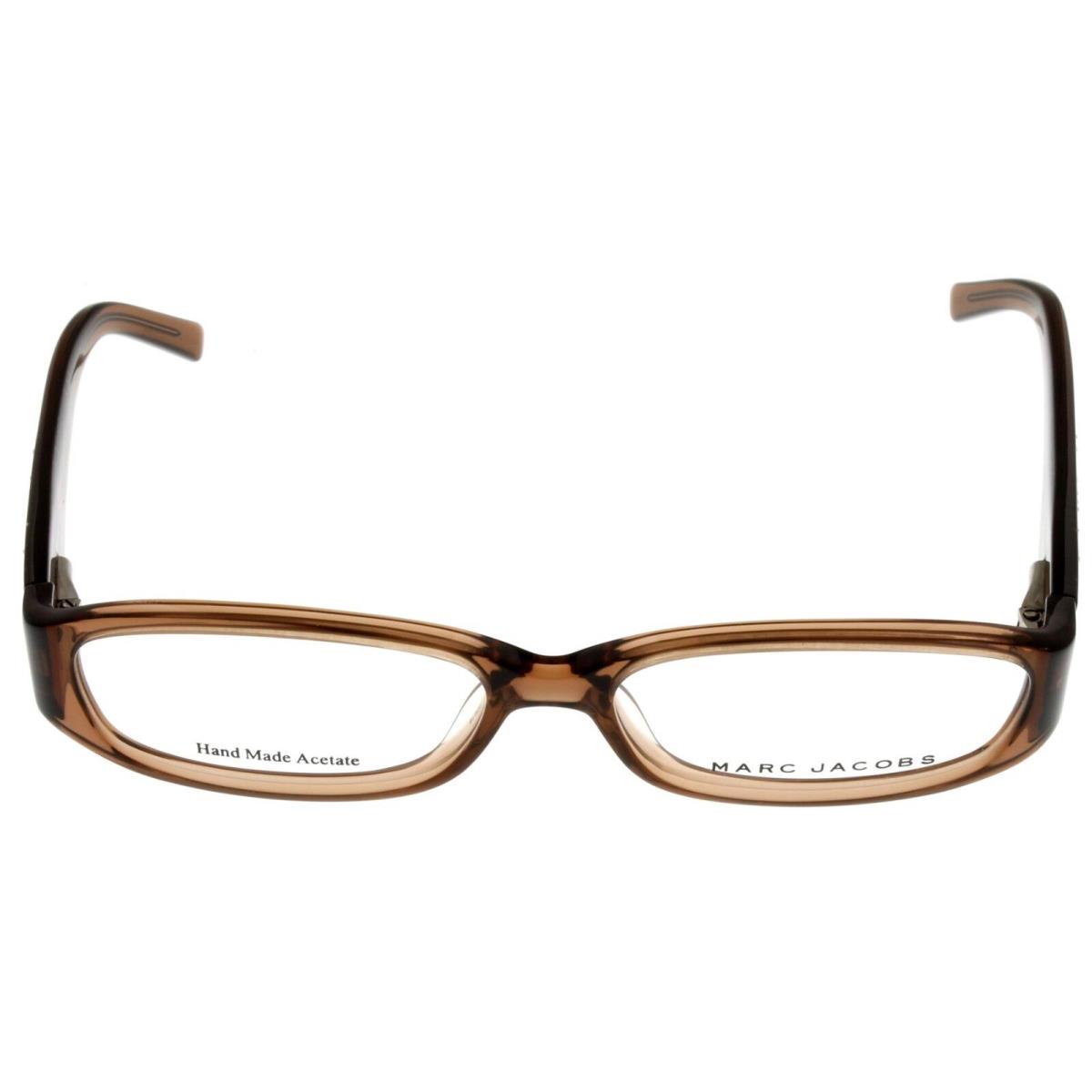 Marc Jacobs Eyeglasses Frame Women Brown Crystal Temples Rectangular MJ077 Kmp