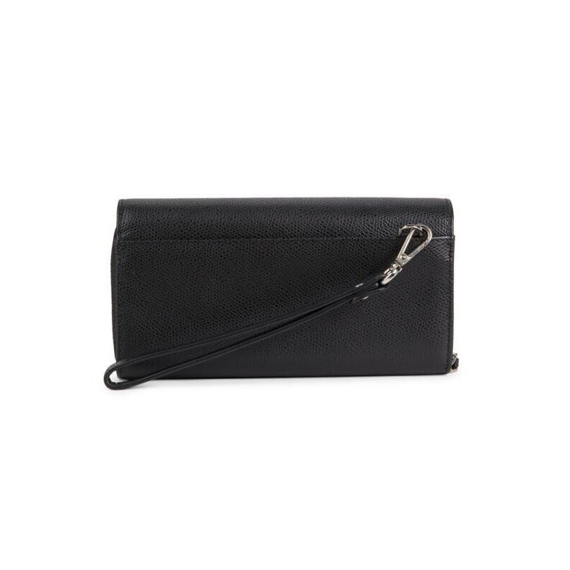 Valentino by Mario Valentino Marcus Palmellat Leather Wristlet Wallet Black