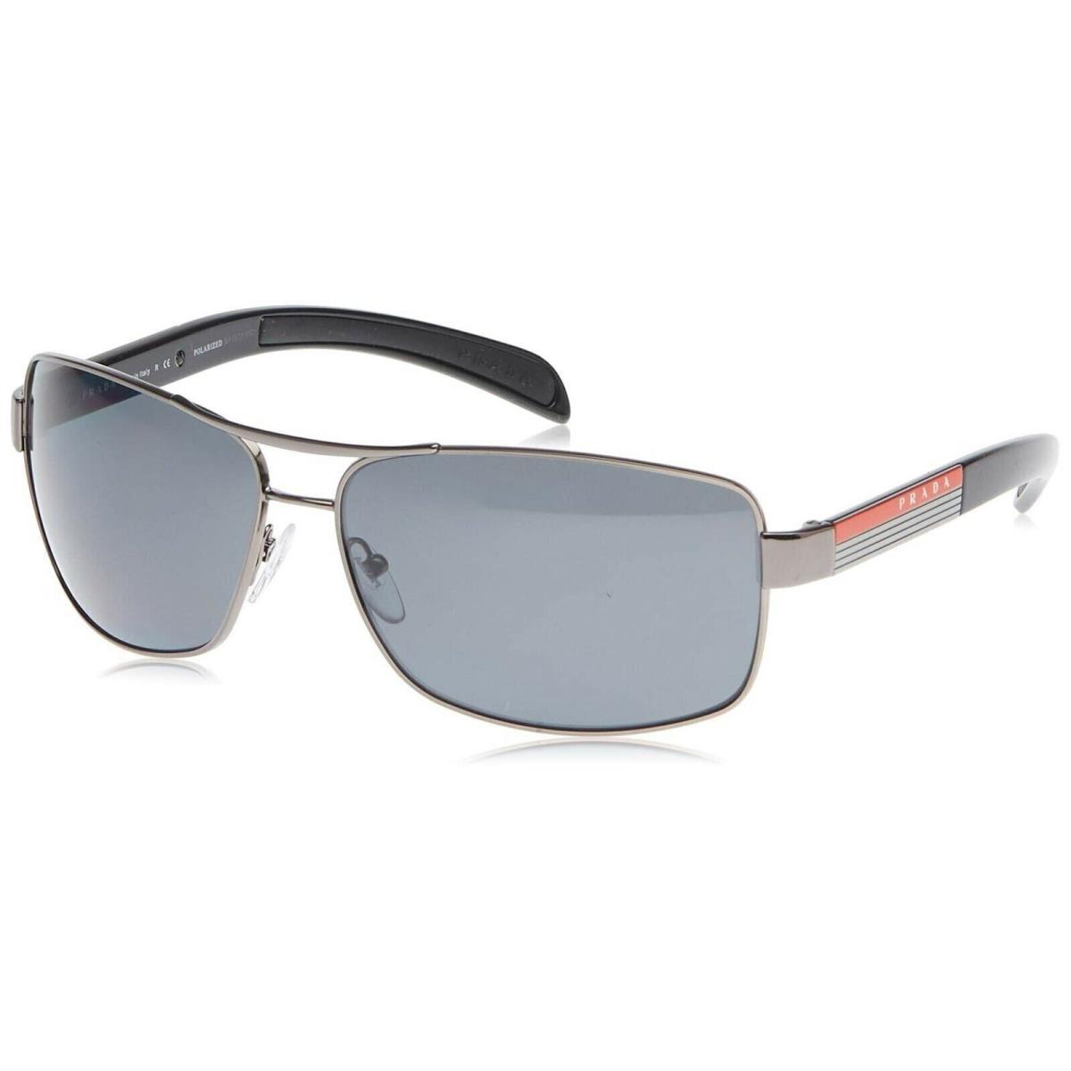 Prada Sport PS54IS Sunglasses-5AV/5Z1 Gunmetal Polarized Gray Lens -65mm