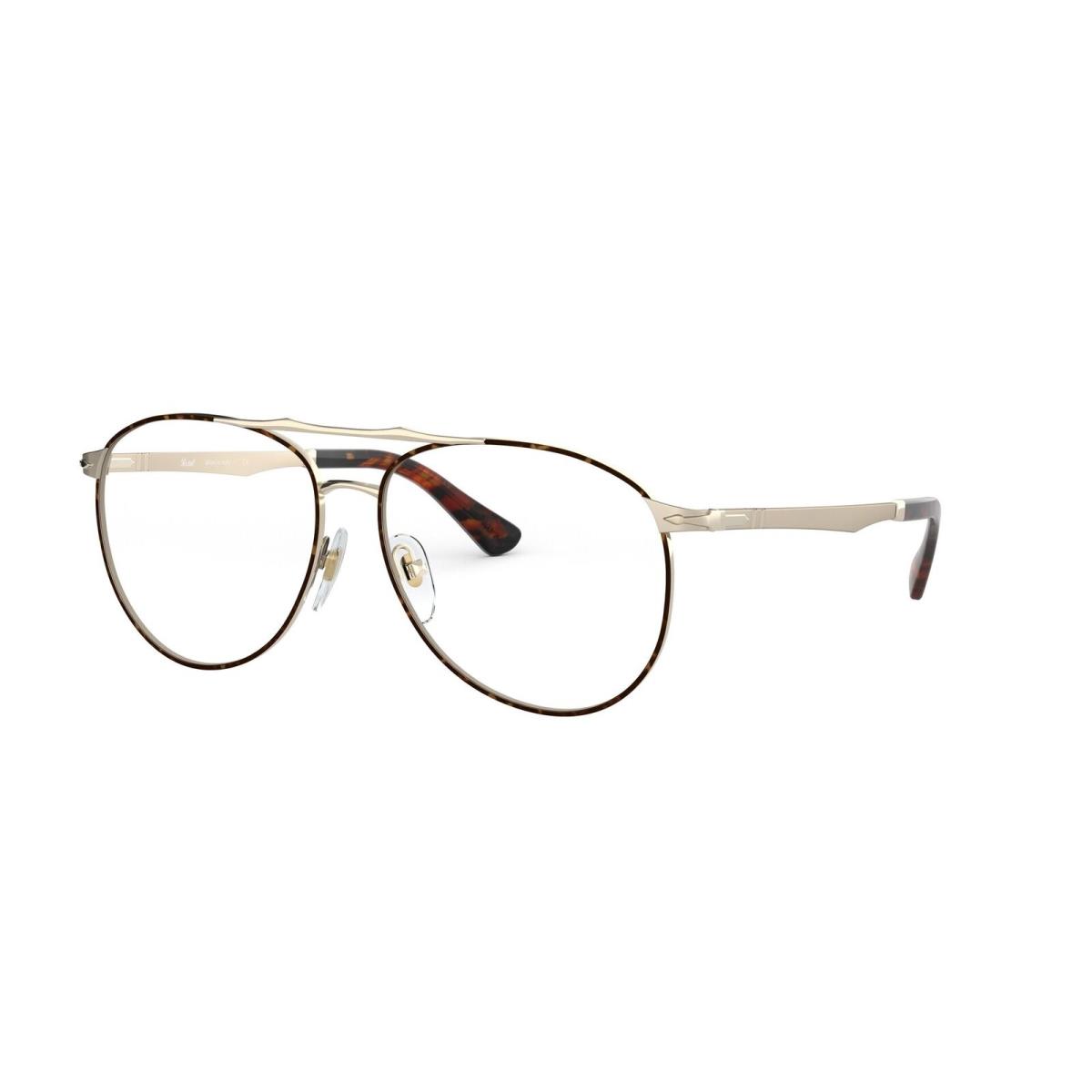 Persol PO2453V 1075 Goldhavana Demo Lens Pilot 57 mm Men`s Eyeglasses