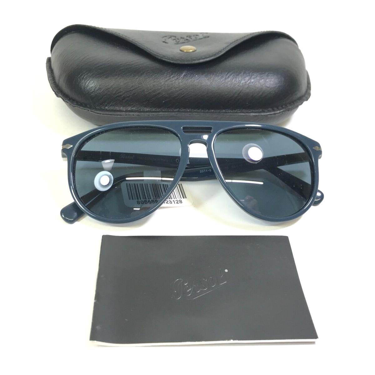 Persol Sunglasses 3311-S 1186/R5 Blue Round Frames with Blue Lenses