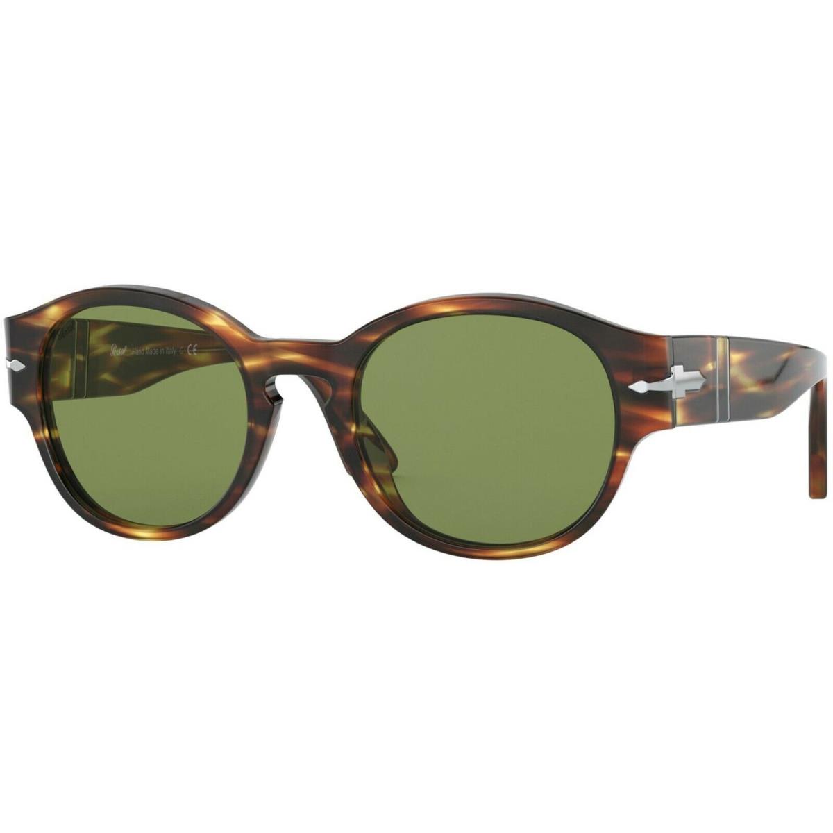 Persol Galleria PO 3230S Striped Havana/green 938/52 Sunglasses