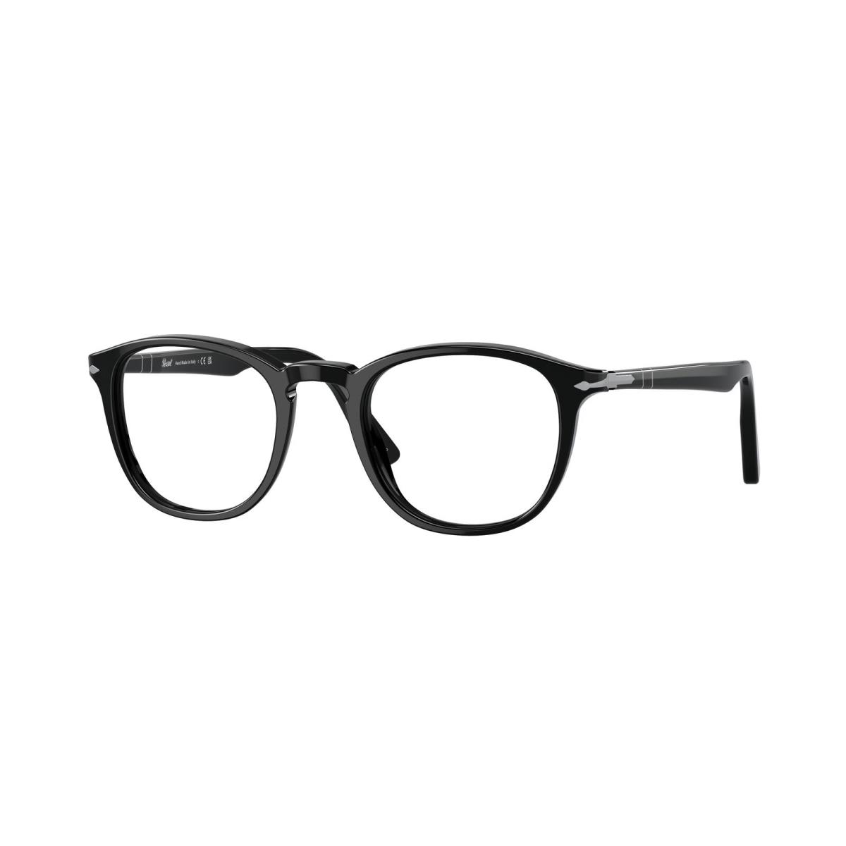 Persol PO3143V 95 Rectangle Black Demo Lens 49 mm Men`s Eyeglasses