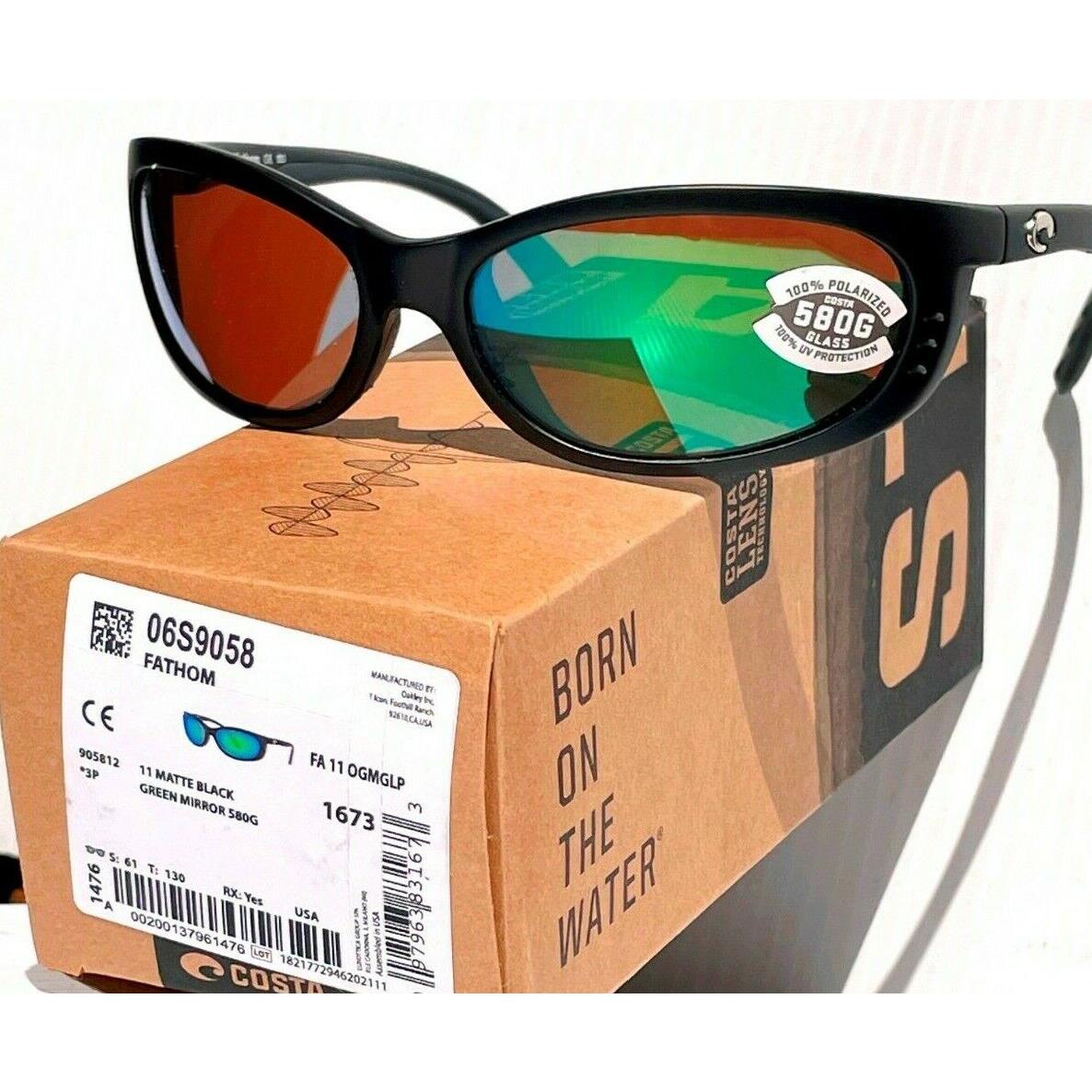 Costa Del Mar sunglasses Fathom - Blue , Black Frame, Green Lens 3