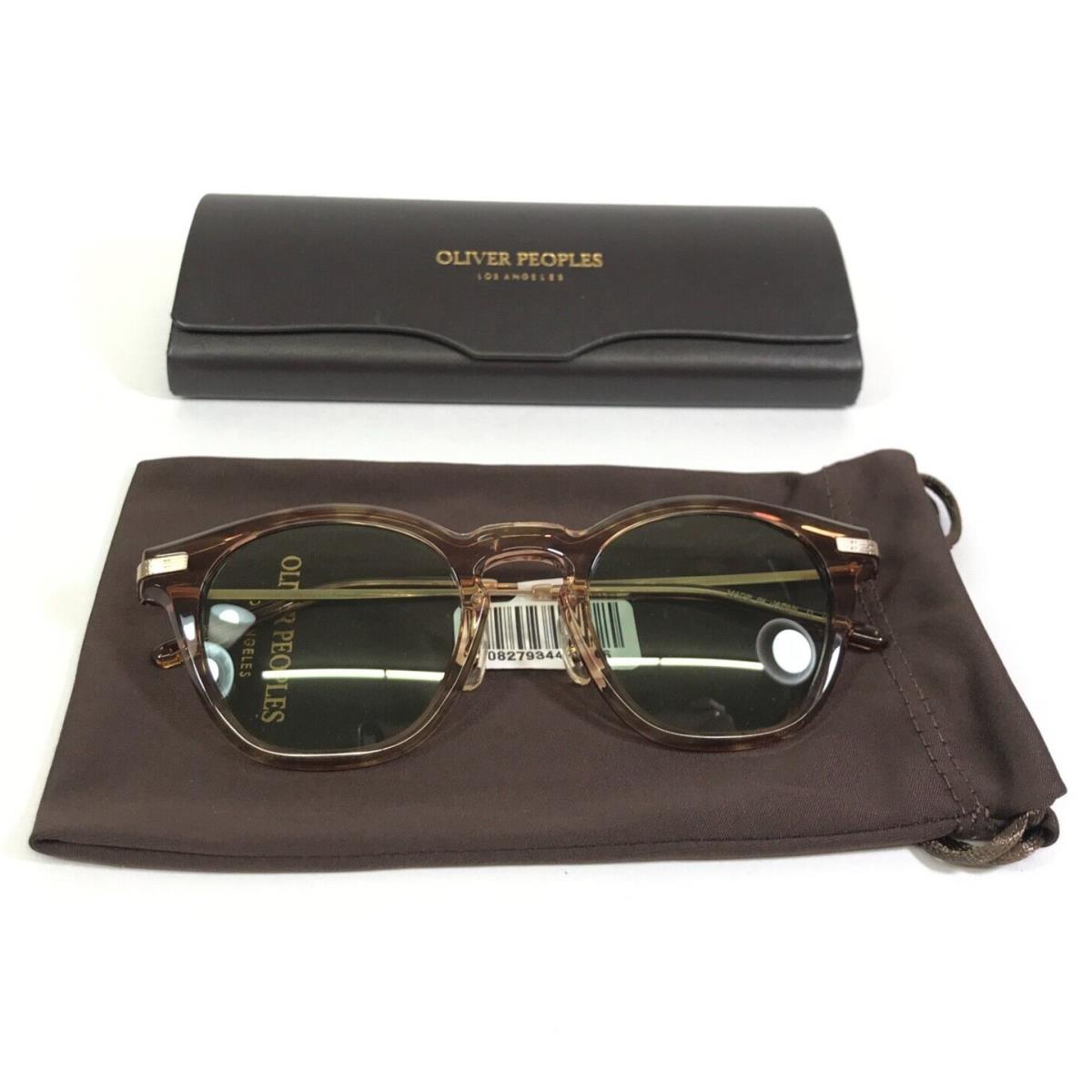 Oliver Peoples Sunglasses OV5496 1744 Light Brown Tortoise Gold Green Lenses 145