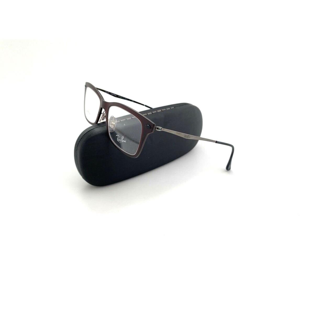 Ray Ban Frames Lightray RB 7039 5456 51 18 140 Eyeglasses Made In Italy - Burgundy, Frame: Burgundy