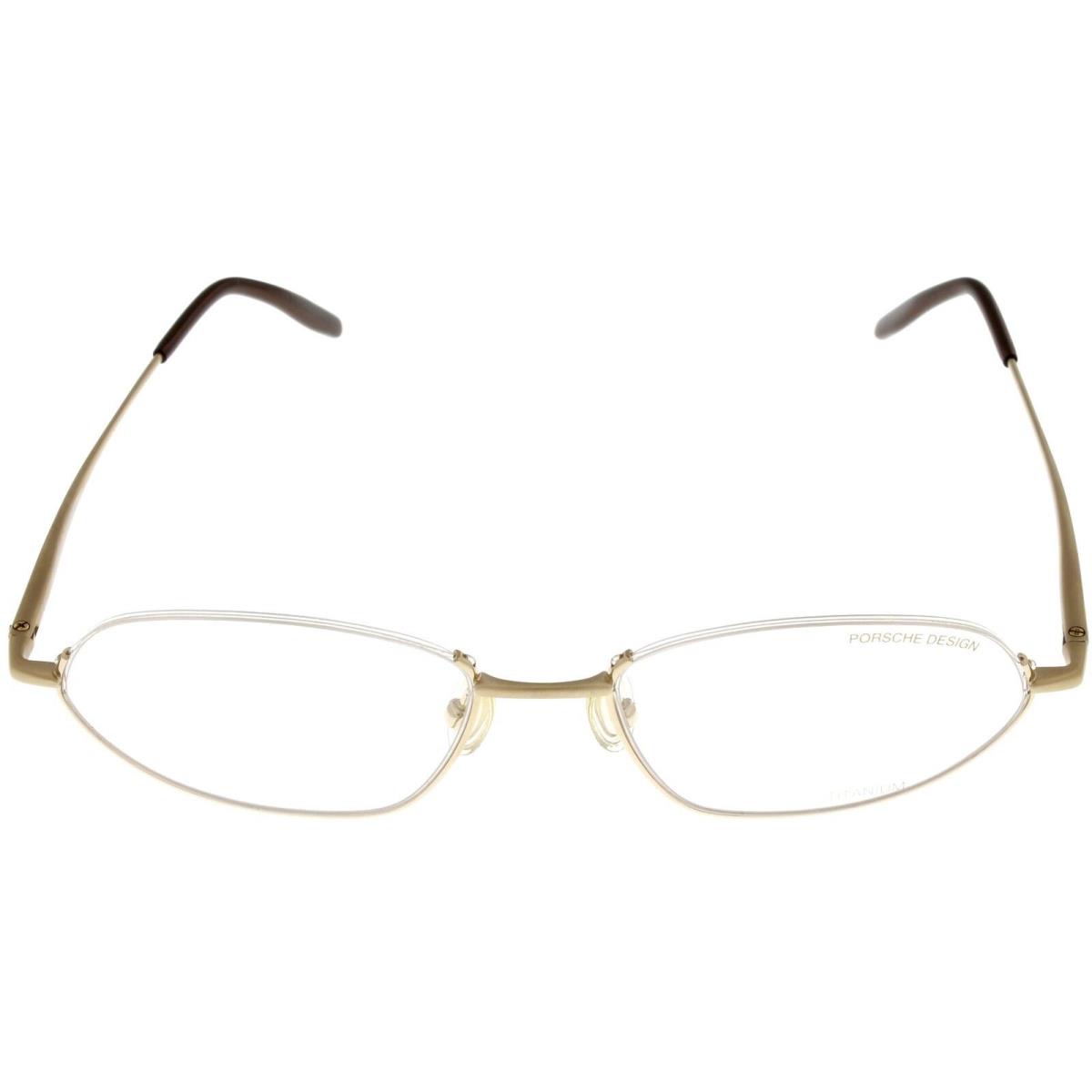 Porsche Design Eyewear Frame Titanium Gold Unisex P7009 B Semi- Rimless