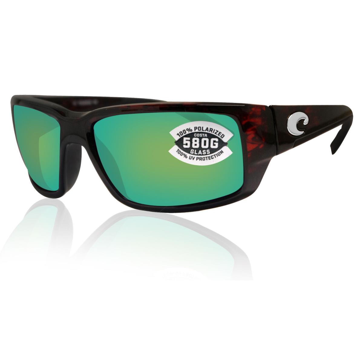 Costa Del Mar Sunglasses Fantail Tortoise Green Mirror Glass 580 Lens - Frame: Tortoise, Lens: Green
