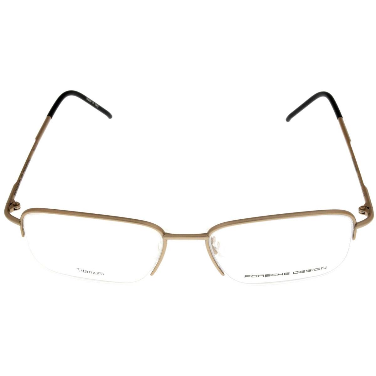 Porsche Design Eyewear Frames Titanium Pale Gold Semi Rimless P8198B Unisex