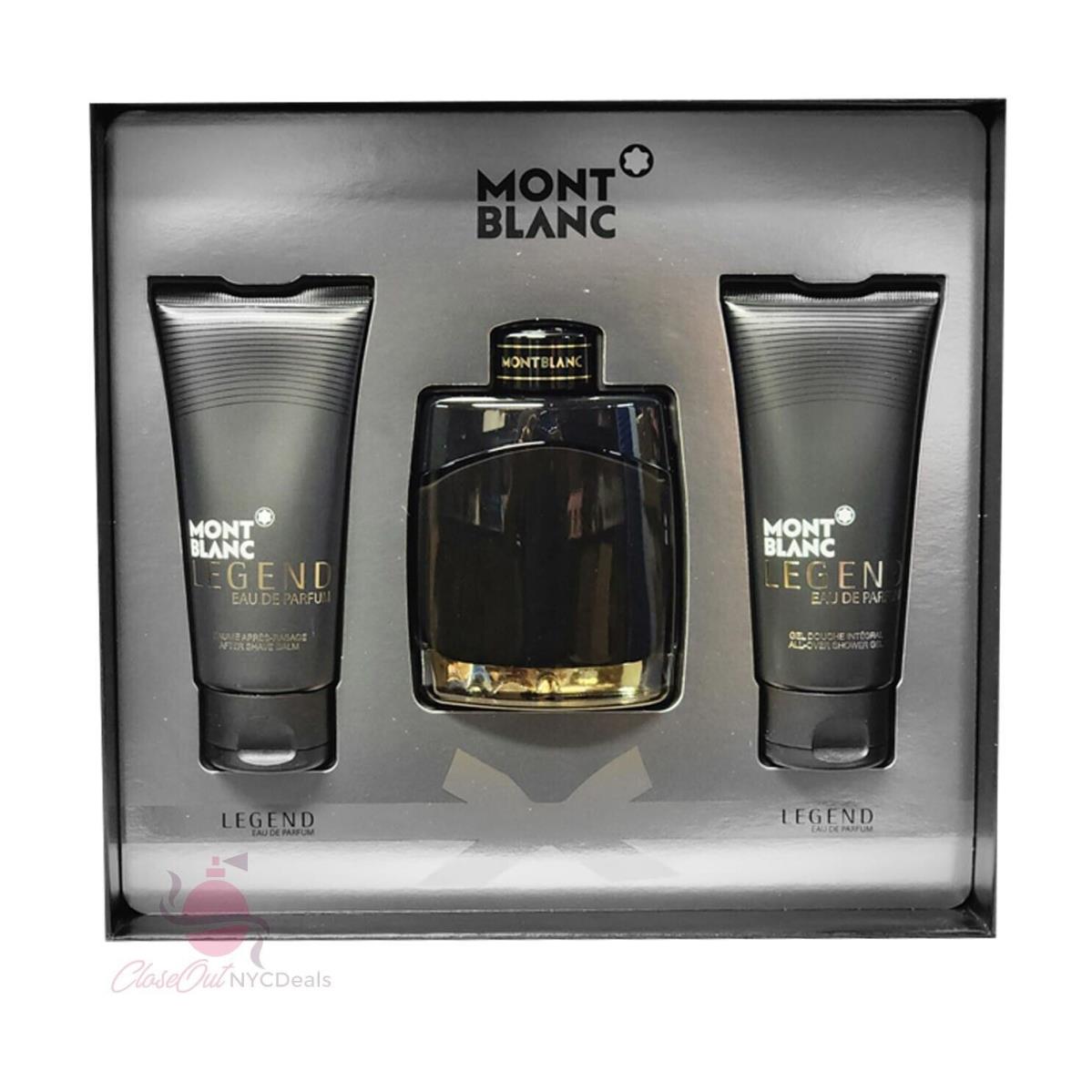 Montblanc Mont Blanc Legend 3Pc Set For Men-3.3oz Edp Sp+3.3oz After Shave Balm+shower Gel