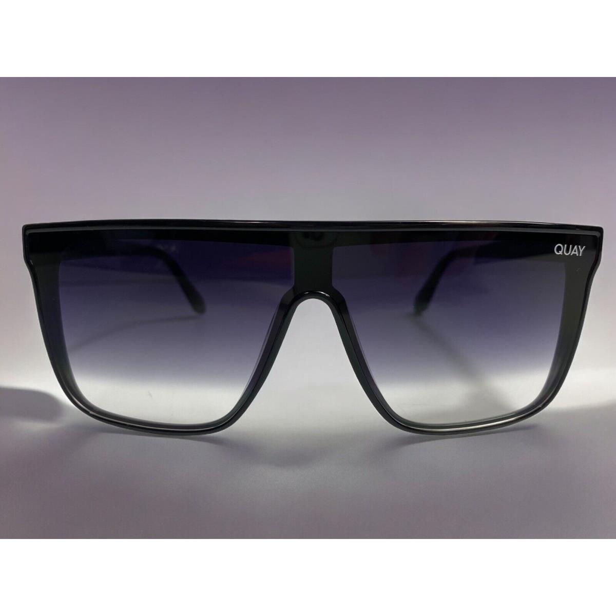 Quay Australia Nightfall Medium Blk/blk Fade Lens Shield Sunglasses 52mm Unisex