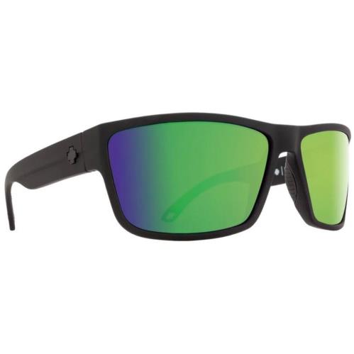 Spy Optic Rocky Sunglasses - Soft Matte Black / Happy Brnz Polar Green Mirr - Frame: Soft Matte Black, Lens: Happy Bronze Polarized Green Spectra Mirror