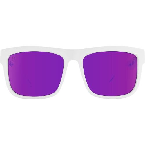 Spy Optics Discord Slayco Matte White Viper Purple Sunglasses - Frame: Matte White Viper, Lens: Bronze Purple Spectra