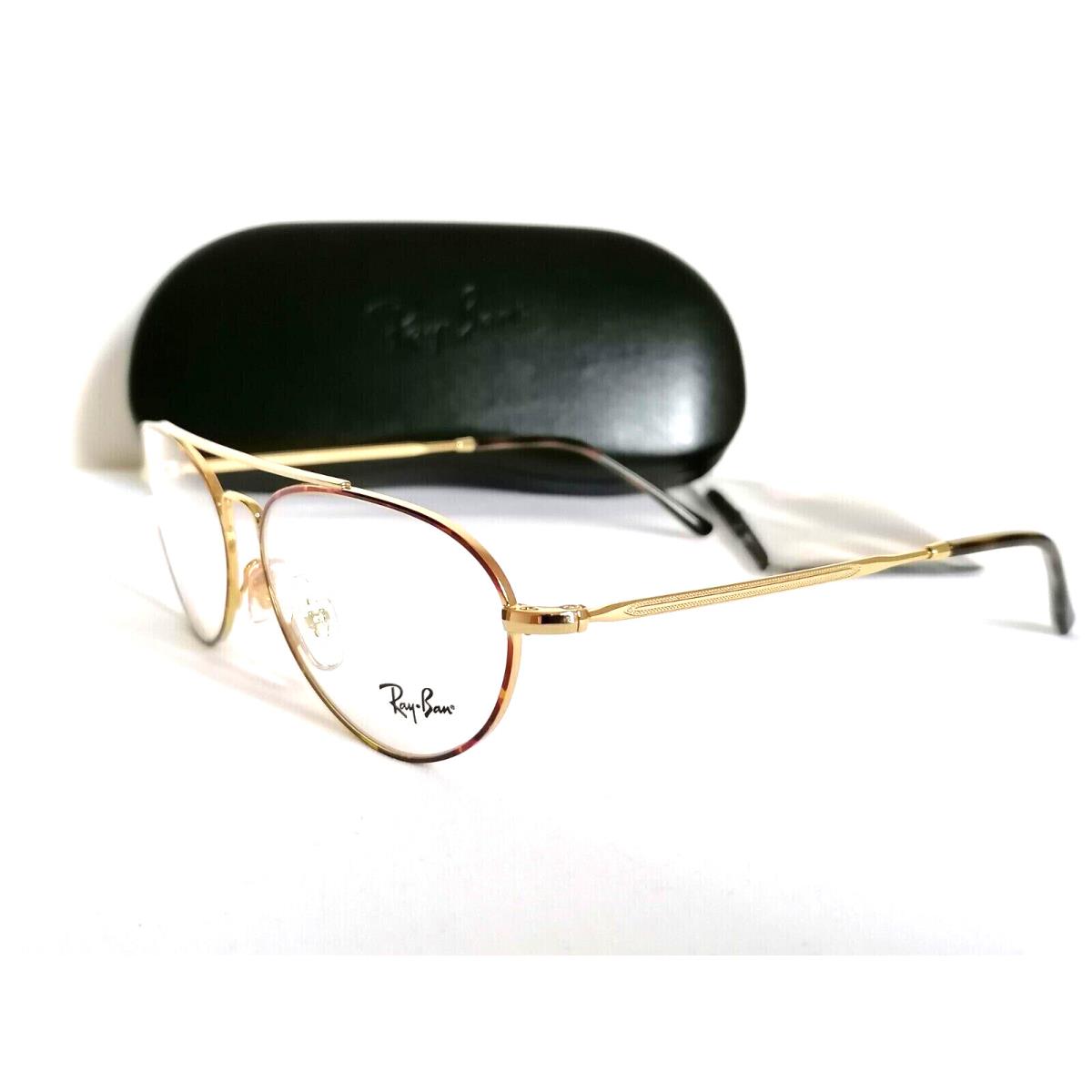 Ray-ban Glasses Aviator Unisex Metal RB6454 2945 56 14 140 Havana on Gold