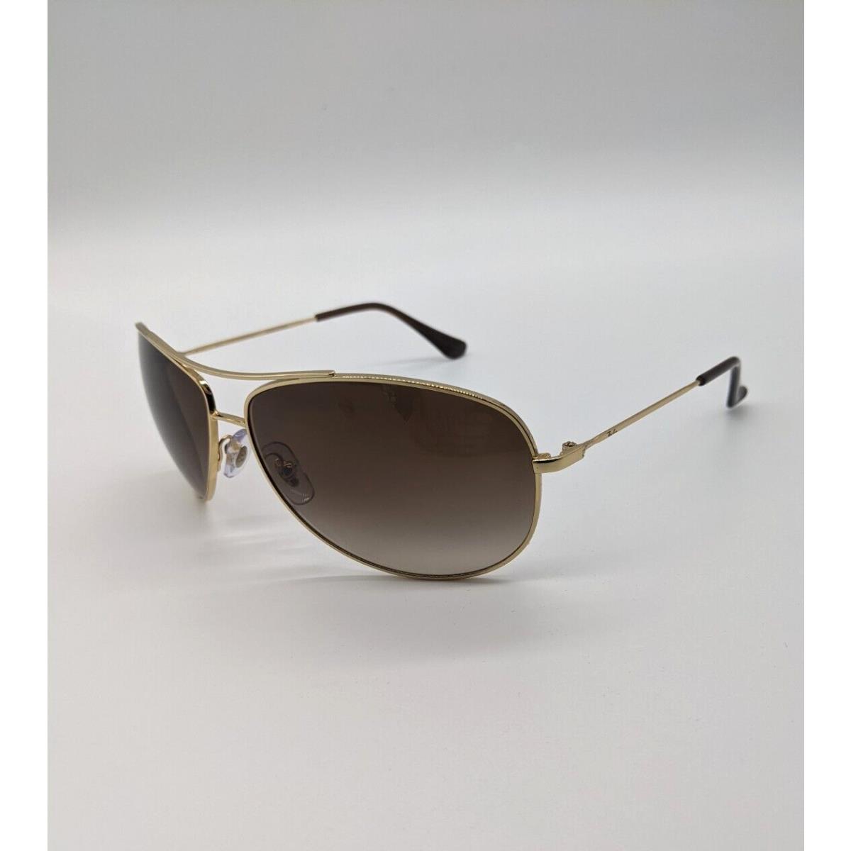 Ray Ban Polished Gold Aviator Sunglass Brown Lens RB 3293 001/13 63-13-125