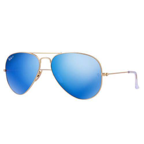 Ray-ban Aviator Sunglasses RB3025 112/4LS 58mm Blue Polarized Made In Italy