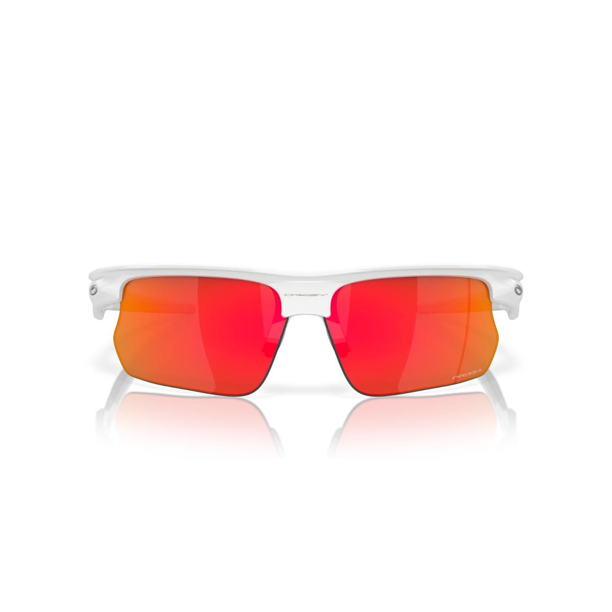 Oakley Bisphaera Sunglasses OO9400-0368 Polished White Frame W/ Prizm Ruby Lens