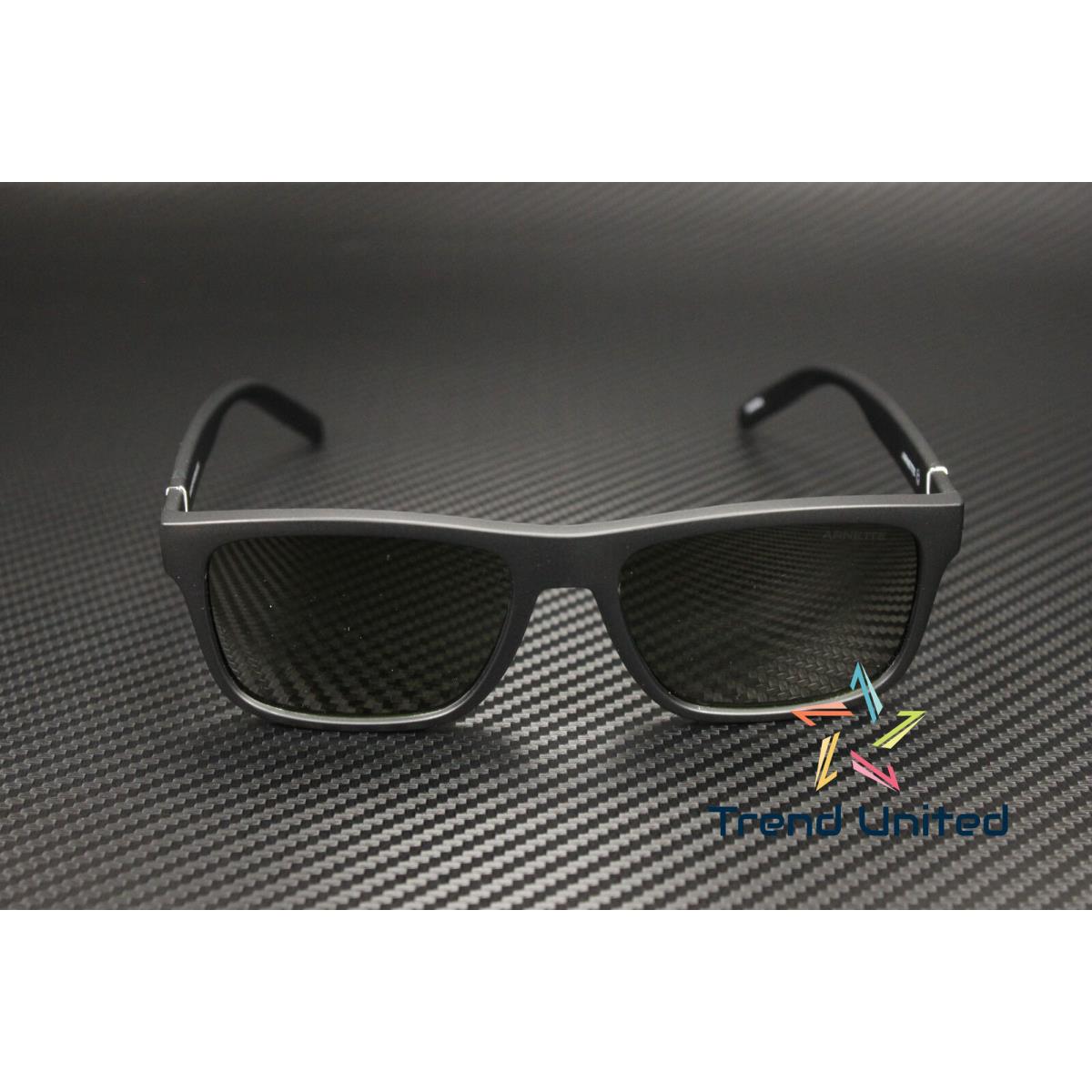 Arnette AN4298 275871 Rectangle Matte Black Dark Green 55 mm Men`s Sunglasses