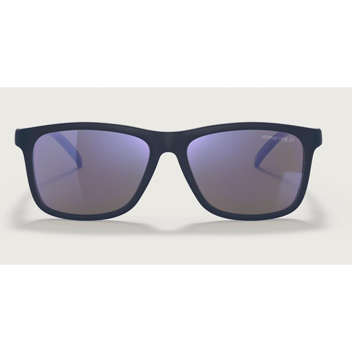 Arnette Dude AN 4276 258722 Matte Blue Gray Polarized Mirrored Sunglasses 56-16