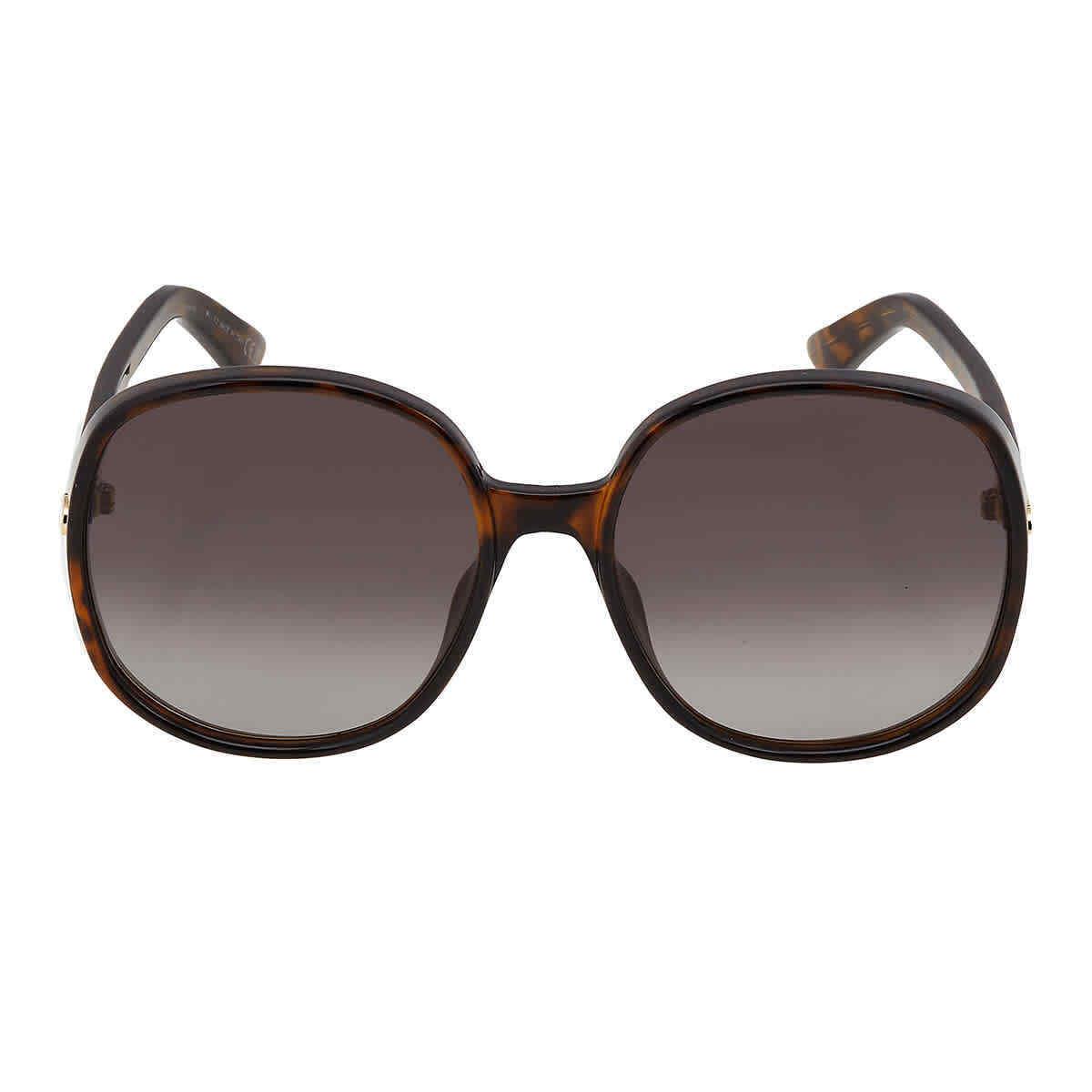 Dior Gradient Smoke Oversized Ladies Sunglasses Ddoll R1U 20A1 Ddoll R1U 20A1 - Frame: Brown, Lens: Grey