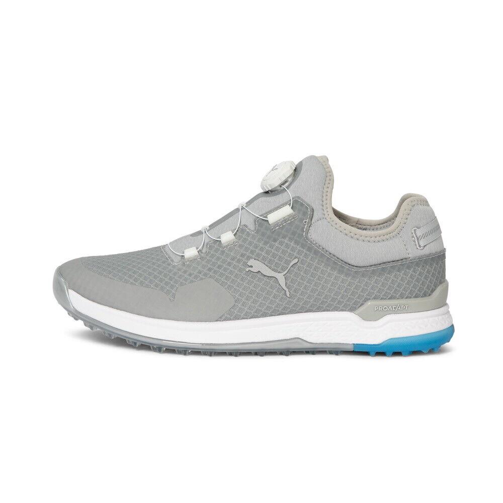 Puma Mens Proadapt Alphacat Disc Golf Shoes 37604304 - Silver/blue - 2023 - High Rise/Puma Silver/Ibiza Blue