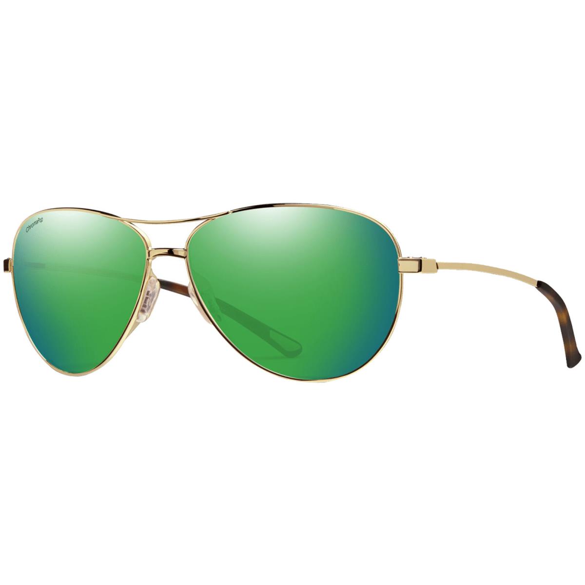 Smith Optics Langley Polarized Chromapop Women`s Aviator Sunglasses 233444 Gold-Tone/Green (J5G60UI)