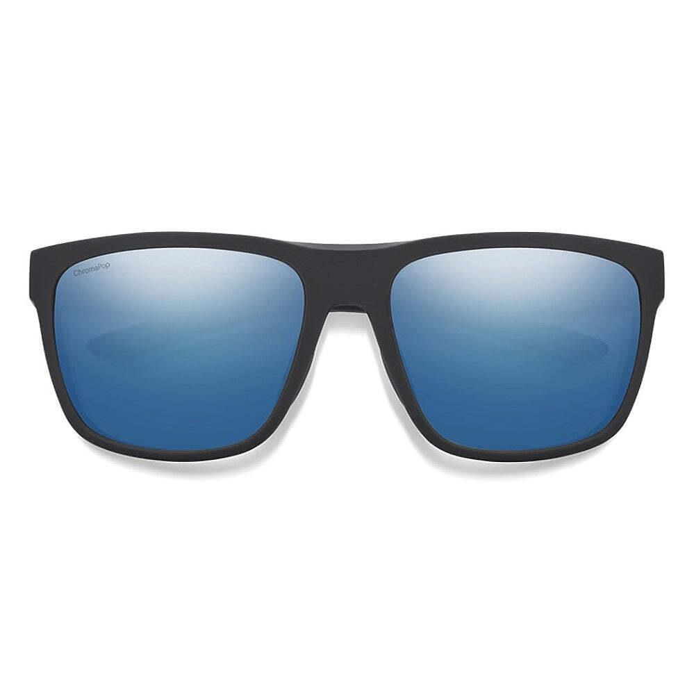 Smith Barra Matte Black - Chromapop Glass Polarized Blue Mirror Sunglasses