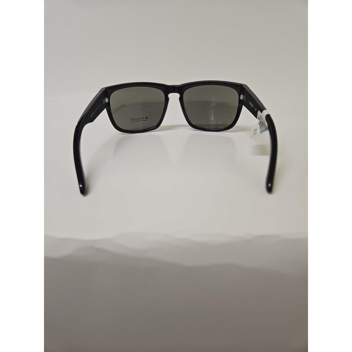 Dragon Sunglasses Rune XL Ion 011 Shiny Black Square Frames with Gray Lenses